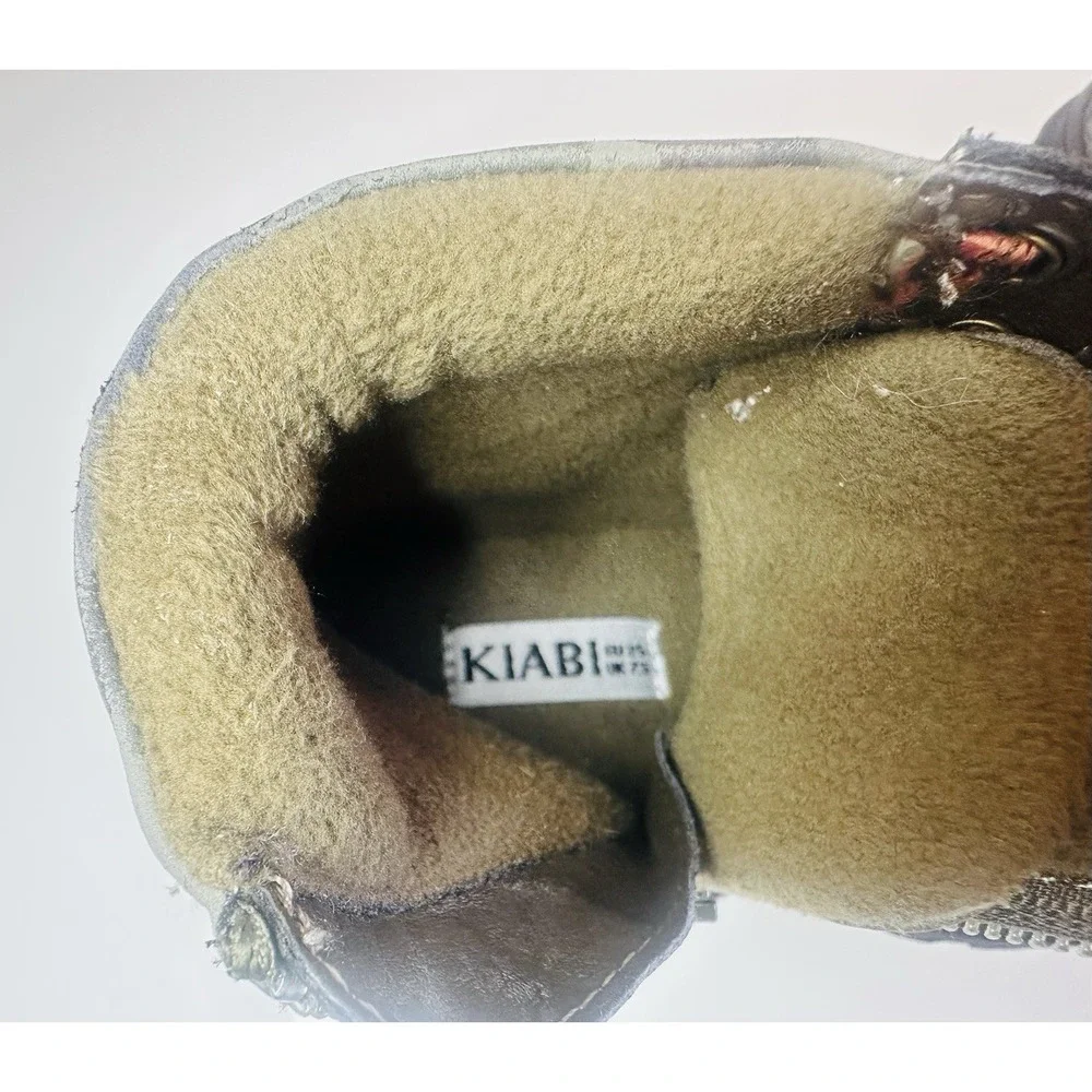 KIABI Kid's Winter Boots Boy's Olive Hiker Boot Sz US 8,5 (EU 25, 15 cm)